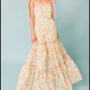 Cottage Core Sleeveless Maxi Dress Size M